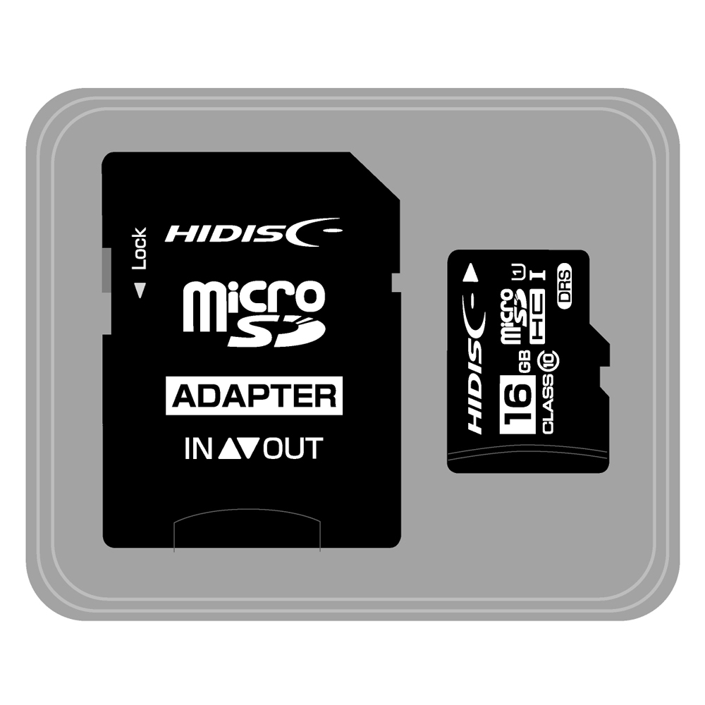 HIDISC データ復旧サービス付き　マイクロＳＤカード16GB　HDMCSDH16GCL10DS