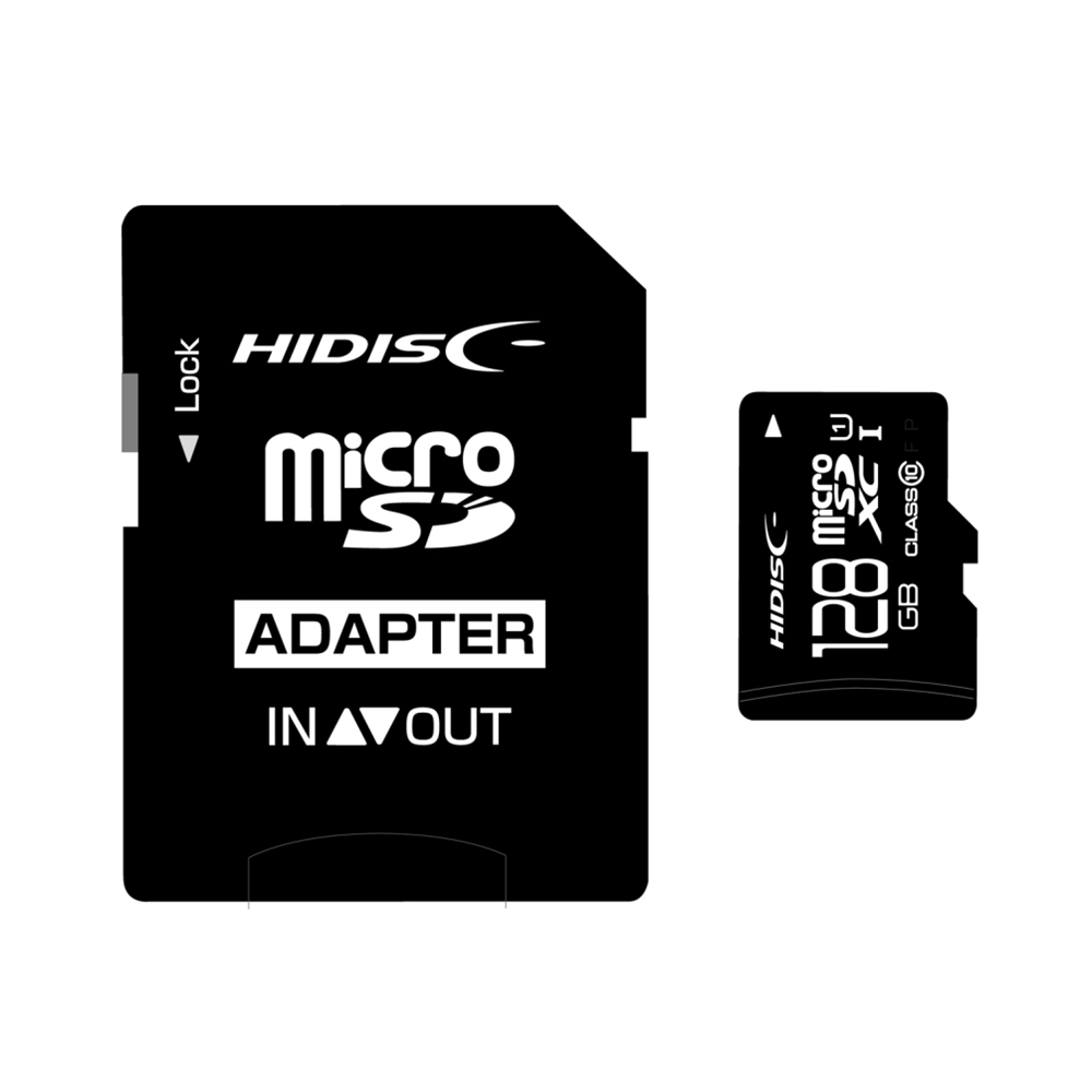 HIDISC マイクロＳＤカード128GB　HDMCSDX128GCL10UIJP3