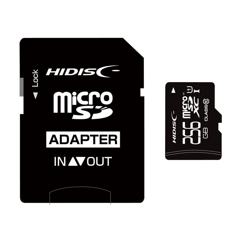 HIDISC マイクロＳＤカード256GB　HDMCSDH256GCL10UIJP3