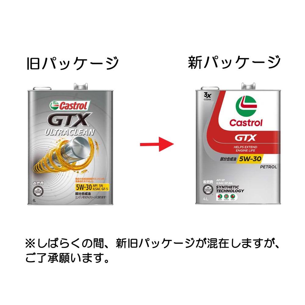 カストロール　ウルトラクリーン　５Ｗ３０　４Ｌ　ＳＰ／ＧＦ－６