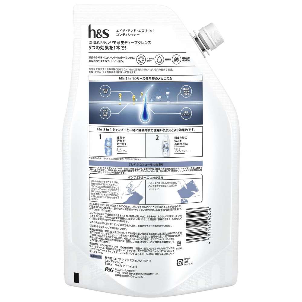 プロクター・アンド・ギャンブル・ジャパン　ｈ＆ｓ５ｉｎ１　ＣＤ　超特大替８５０ｇ ８５０ｇ　替