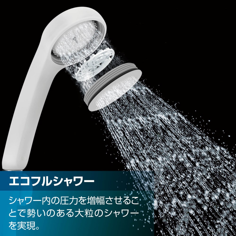 INAX 壁付サーモスタットシャワーバス水栓 プッシュタイプ 洗い場専用 エコフルシャワー（寒冷地） RBF-815N