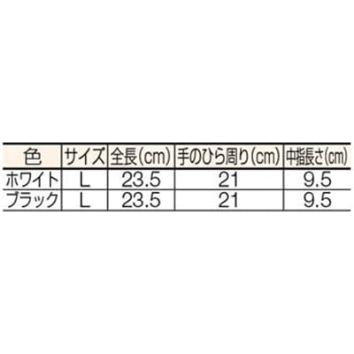 ■トラスコ中山(TRUSCO)　ウェットガード手袋　Ｌサイズ　ホワイト　DPM-810　W DPM-810　W