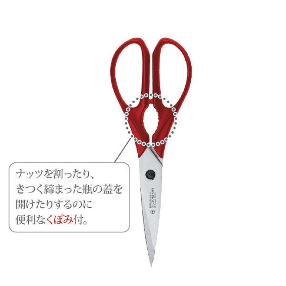 キッチンバサミ　レッド