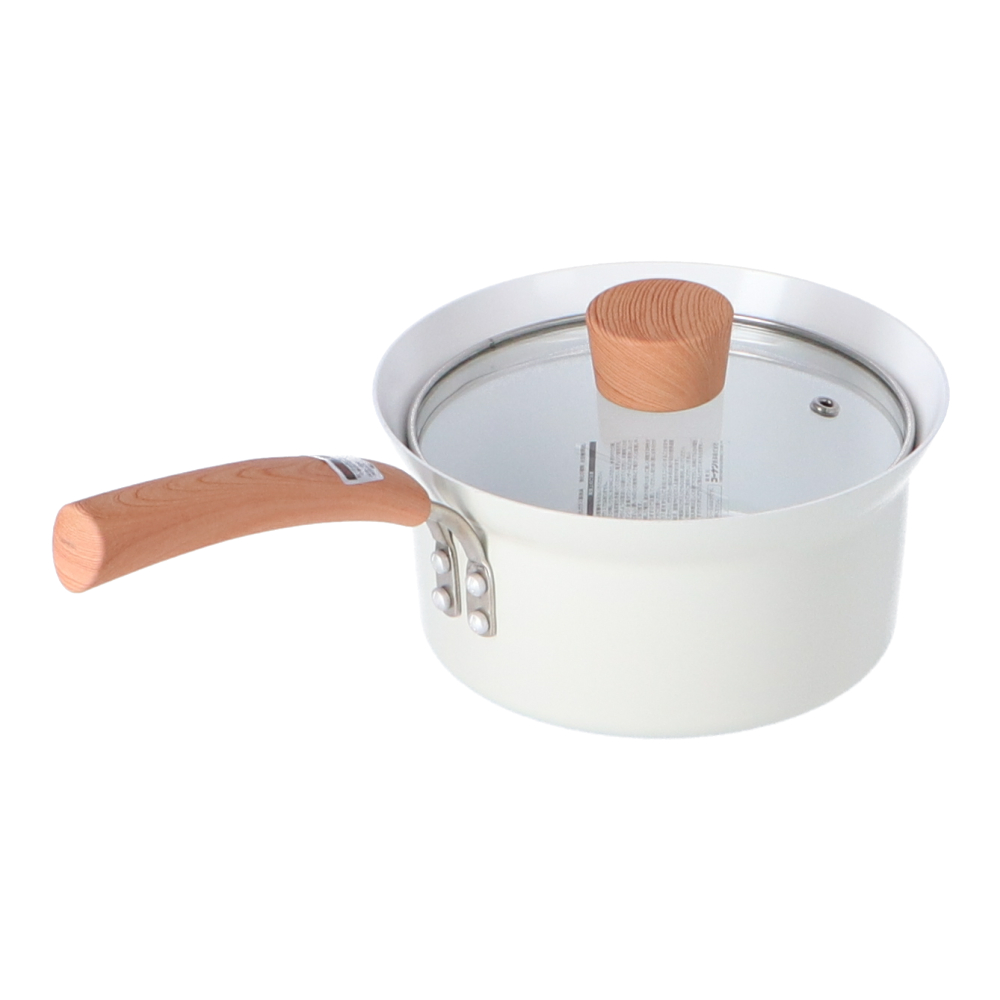 LIFELEX セラミック片手鍋　１６ｃｍＫＨＫ０５－１７５６ グレー／ホワイト