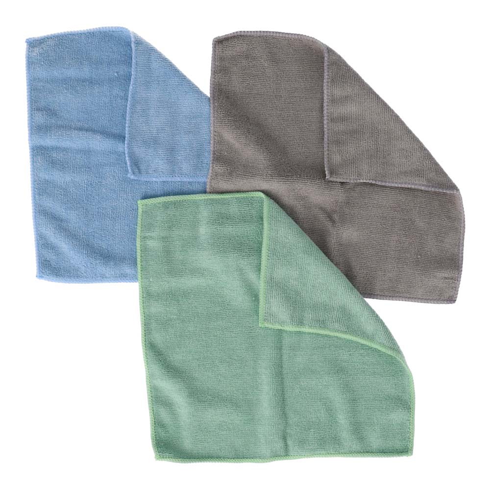 LIFELEX Ｍファイバー雑巾 １０Ｐ　ＫＧ２１－５７６９ ブルー×４／グレー×４／グリーン×２
