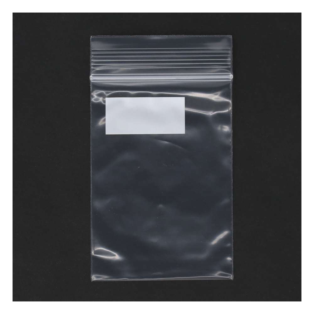 LIFELEX　シングルジッパーバッグ　Ｋ２　６０枚入　０６０８５－００４Ｓ　クリア／透明（メモ欄付き） K2