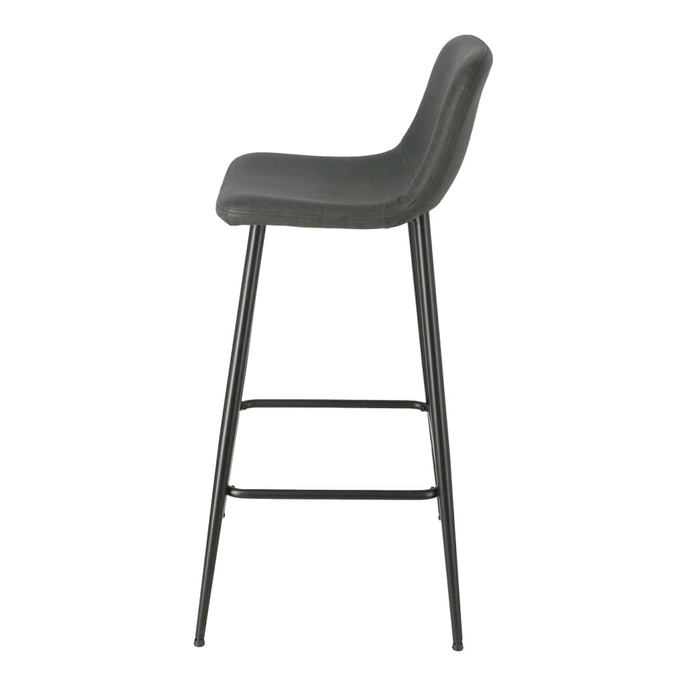 LIFELEX　背もたれ付き４本脚カウンターチェア　ブラック　ＣＧ－２３　×２個セット ２個セット