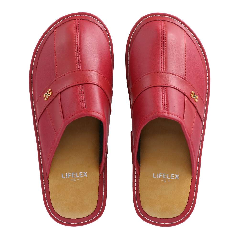 LIFELEX 婦人防寒サンダル　低反発　レッド　Ｌ　２３．５－２４．０ｃｍ Ｌ　２３．５－２４．０ｃｍ