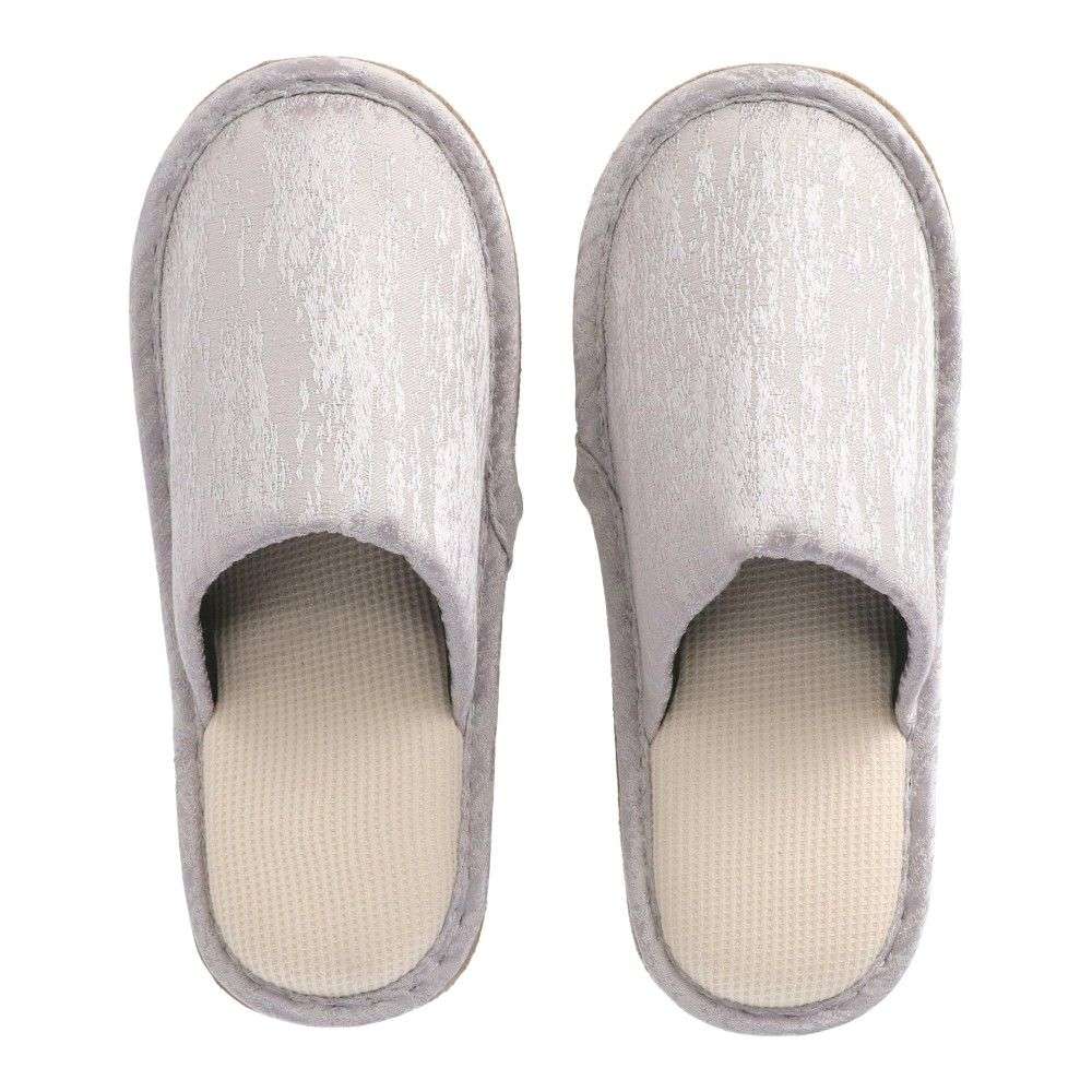 LIFELEX　光沢スリッパ　グレー　Ｌ L