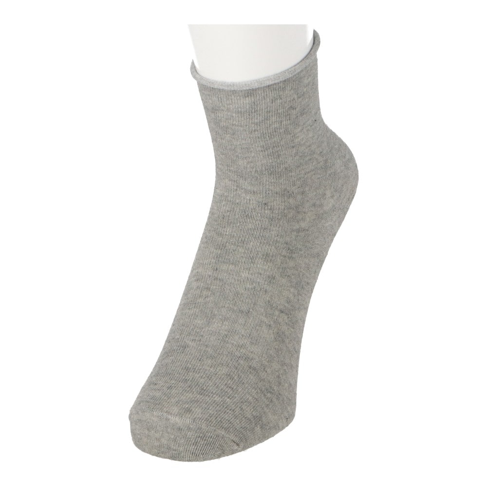 LIFELEX　履き口くるくるソックス　ブルー・グレー　２足組　２３ｃｍ～２５ｃｍ ブルー・グレー