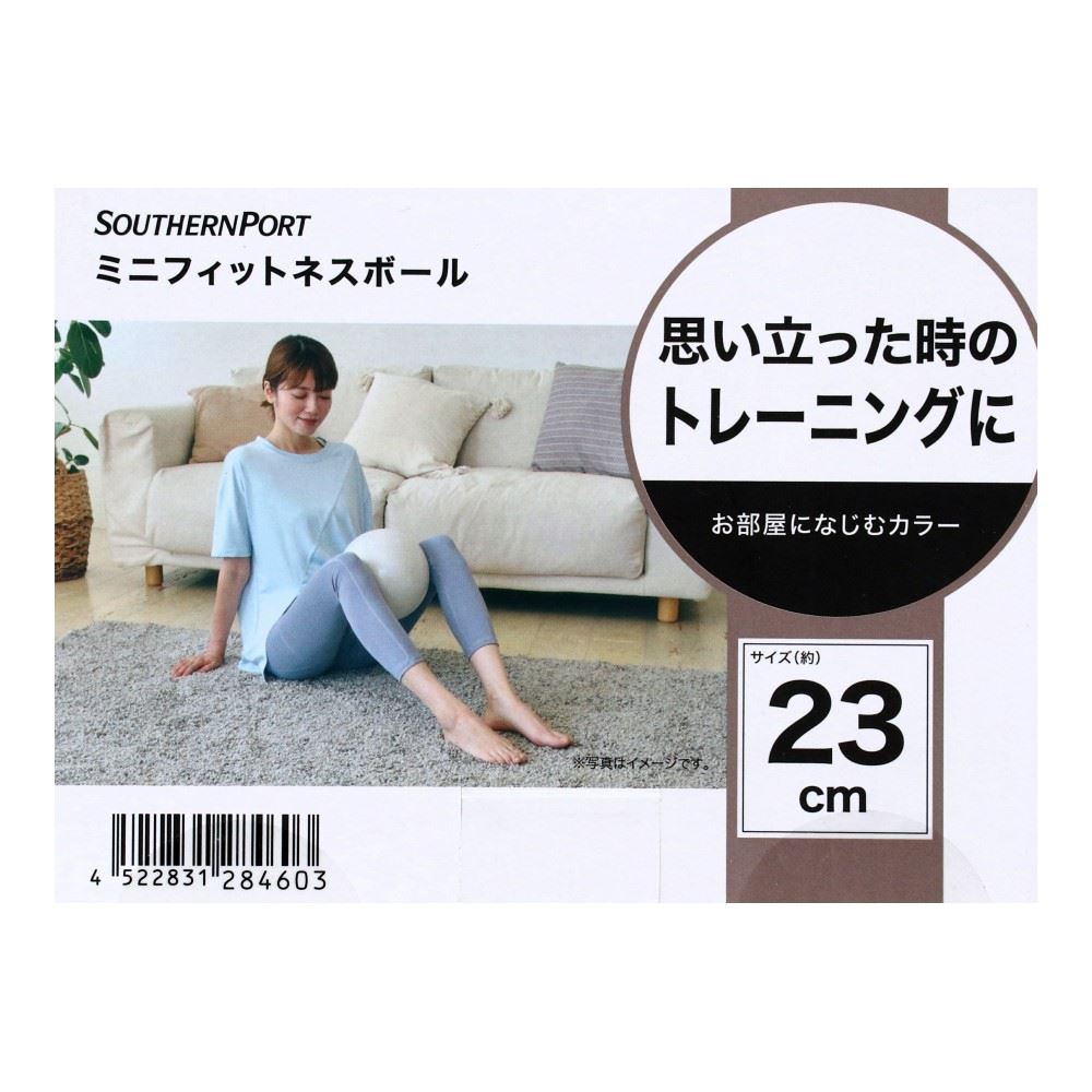 SOUTHERNPORT　ミニフィットネスボール　２３ｃｍ　ライトグレー　ＳＰ２３－４６０３ ミニ23cm・ライトグレー