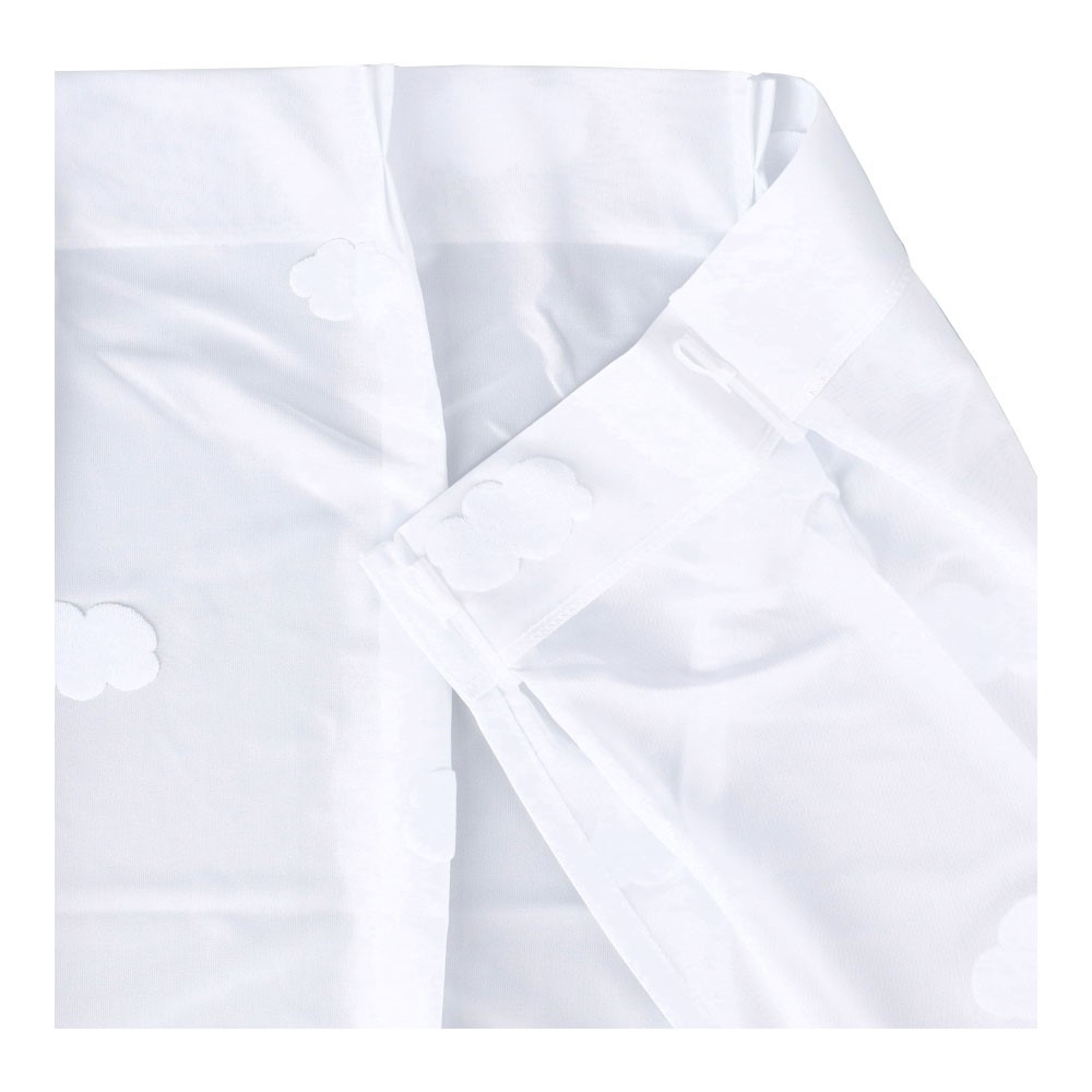 LIFELEX　パイルレースカーテン　クラウド　１００×１３３ｃｍ　ホワイト 幅100×丈133ｃｍ