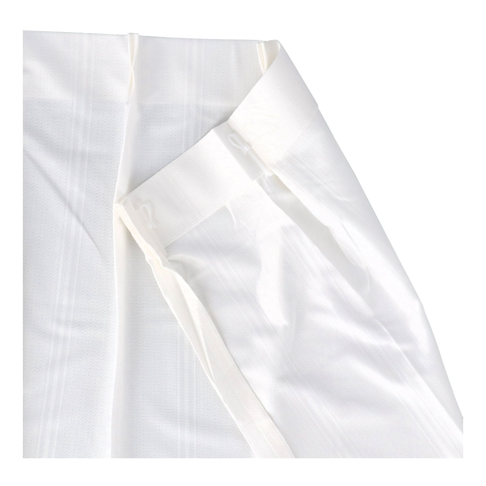 LIFELEX　防炎＋遮像＋遮熱・保温レースカーテン　ドロワ　２枚組　１００×１７６　アイボリー 幅100×丈176ｃｍ