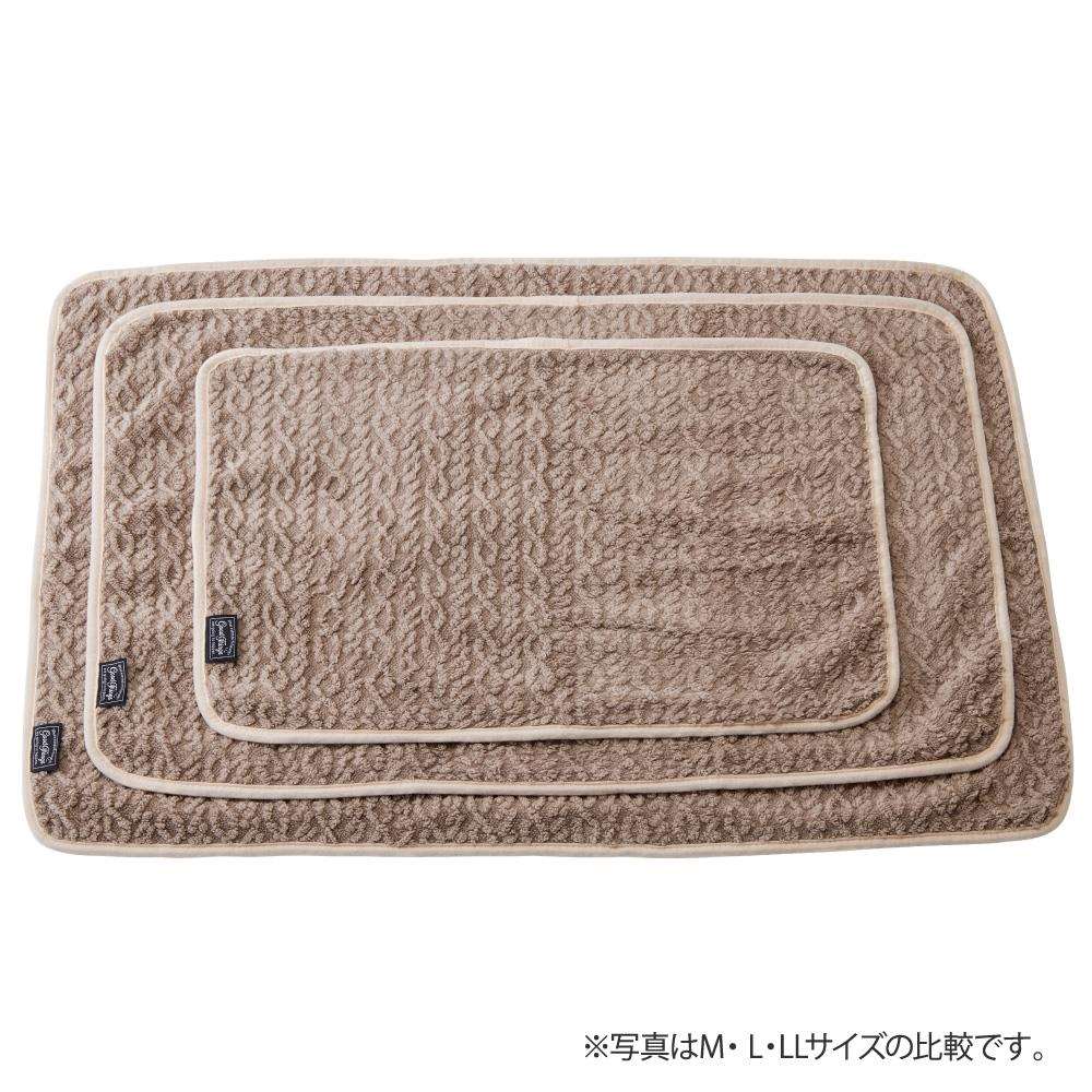 LIFELEX ブランケット LL ケーブルニット グレージュ QR12-9795 25AW ＬＬ　ケーブルニット　グレージュ