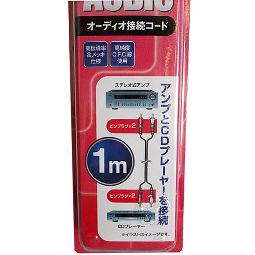 【アウトレット】オーディオ接続コード　１ｍ　ＡＣ－１６