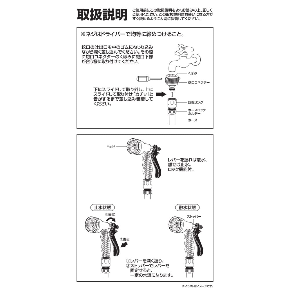 ノズル付セットホース　１５ｍ １５ｍ