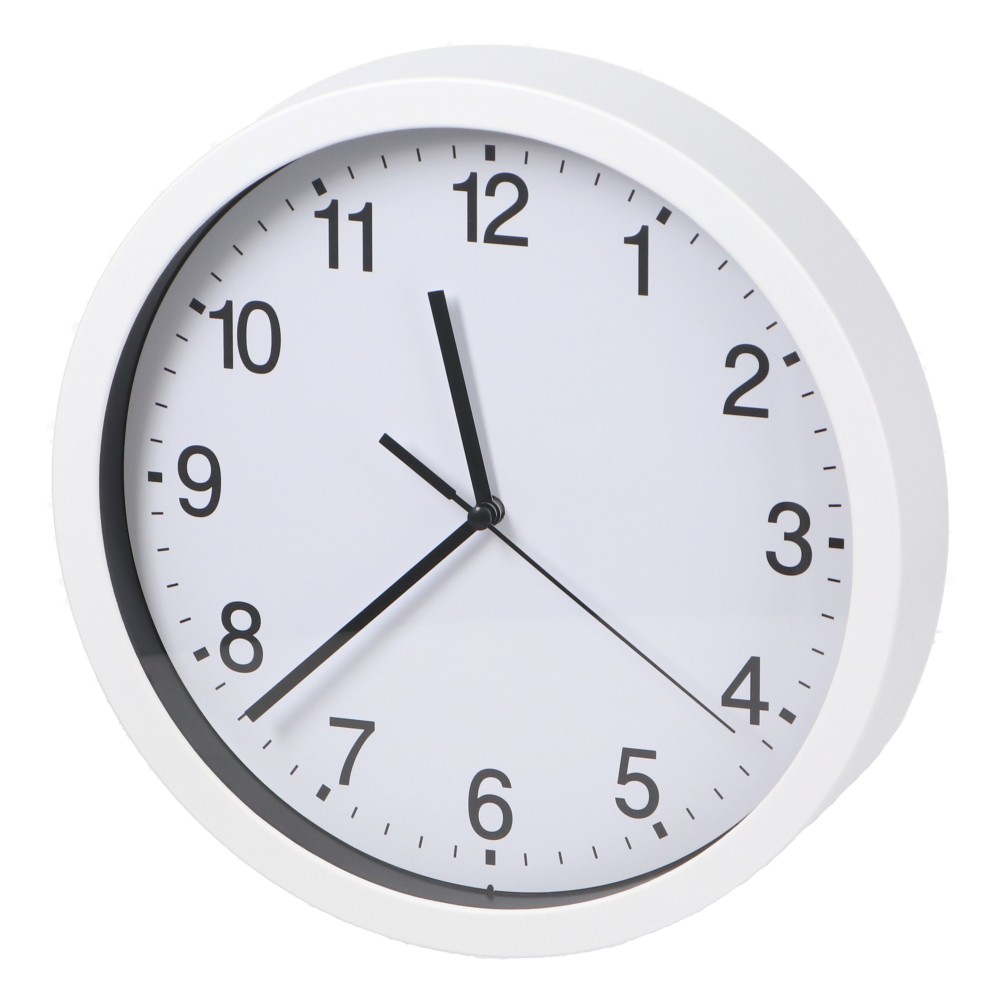 LIFELEX 掛時計ステップ秒針Φ26cm WH KO14-7058