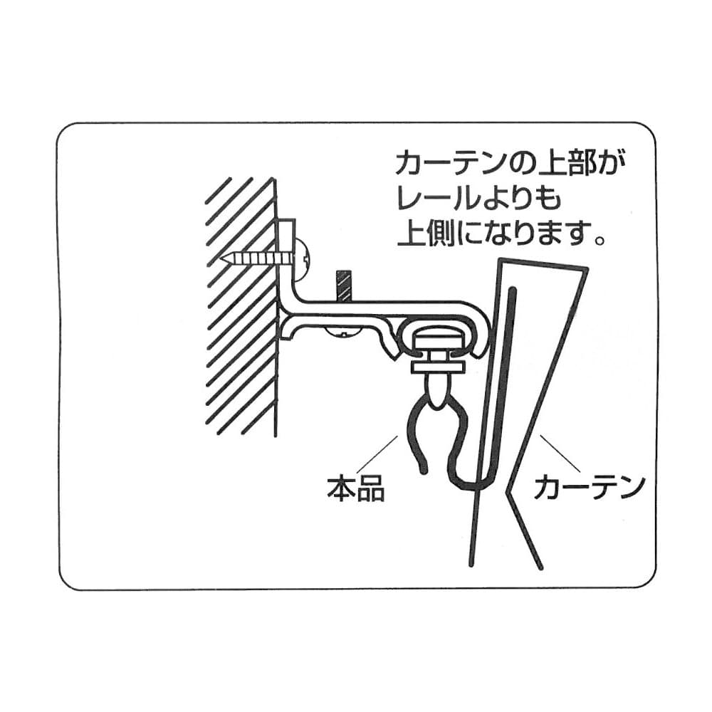 カーテンフック　Ｂタイプ　２０本　カーテン１００ｃｍ巾×２枚分