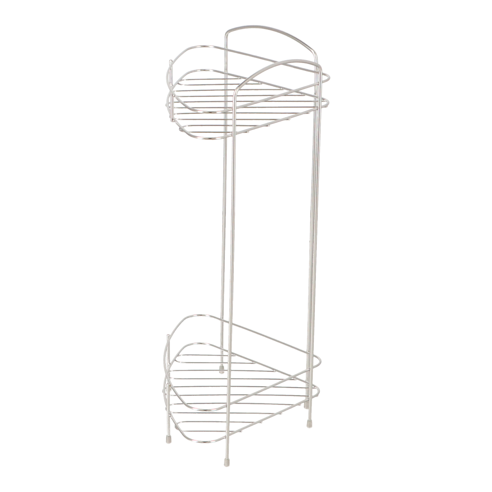 LIFELEX　ステンレスバスラックコーナー２段　ＣＪ２１－４４３４　シルバー コーナー2段