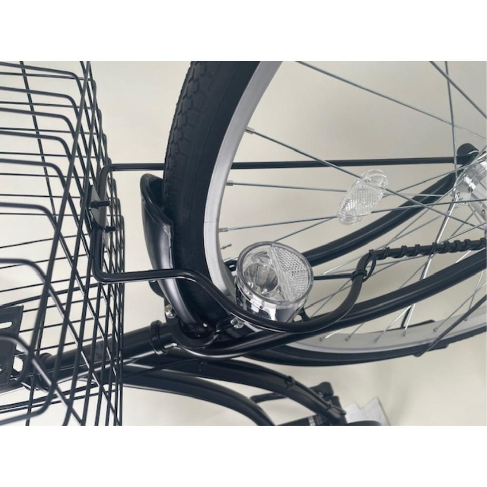 ２６インチ　軽快車　ローラーブレーキ搭載　オートライト　マットブラック