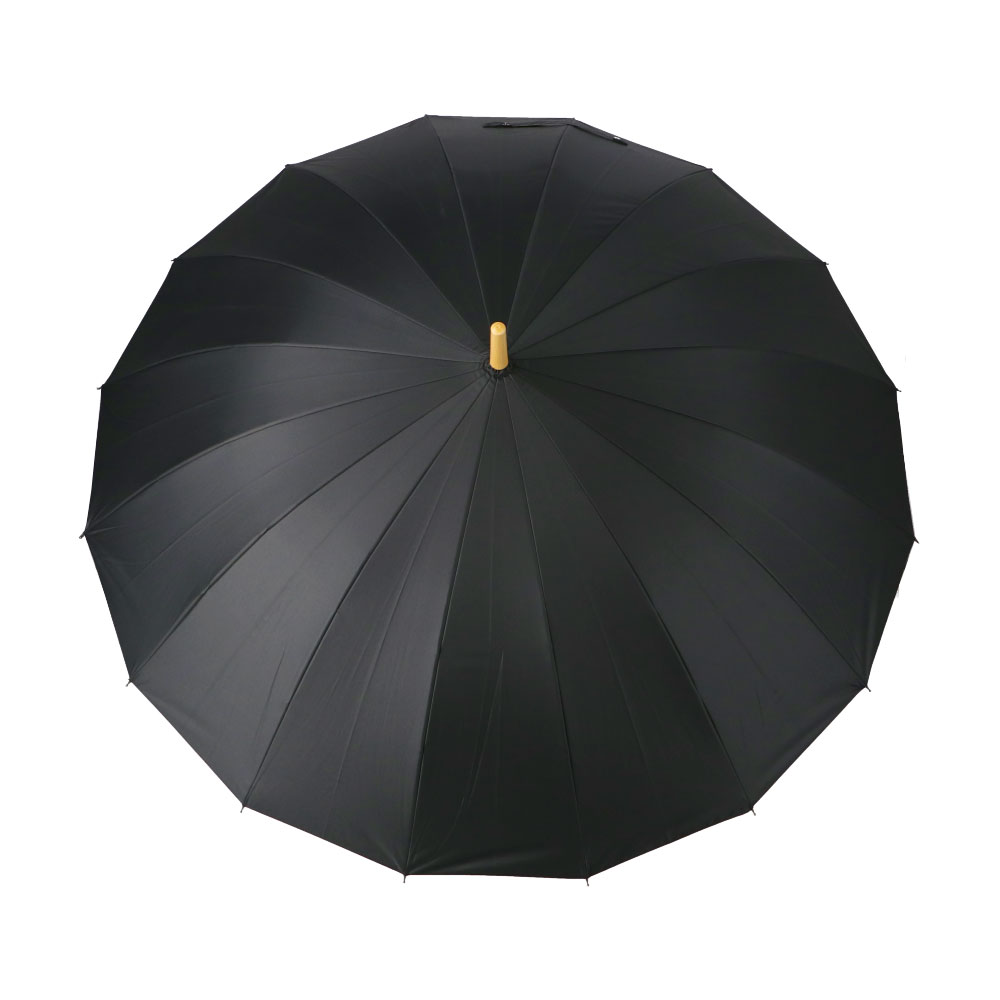 LIFELEX　紳士　１６本骨　風に強い晴雨兼用長傘　ブラック　６０ｃｍ　ＵＶカット加工 ブラック