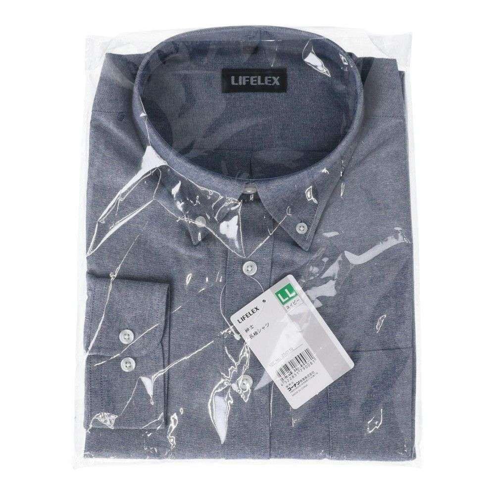 LIFELEX　長袖シャツ　ネイビー　ＬＬ LL