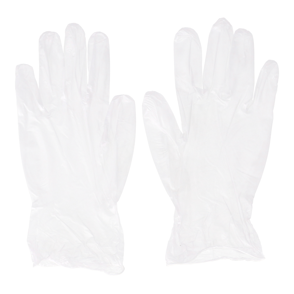 LIFELEX　家庭用ビニール手袋Ｍ　１００枚入り　半透明パウダー無し　食品非対応 M