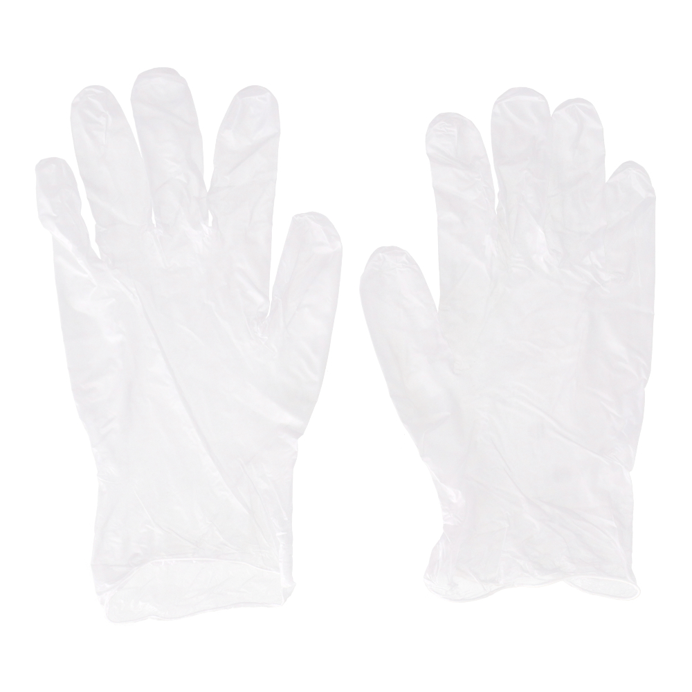 LIFELEX　家庭用ビニール手袋Ｌ　１００枚入り　半透明パウダー無し　食品非対応 L