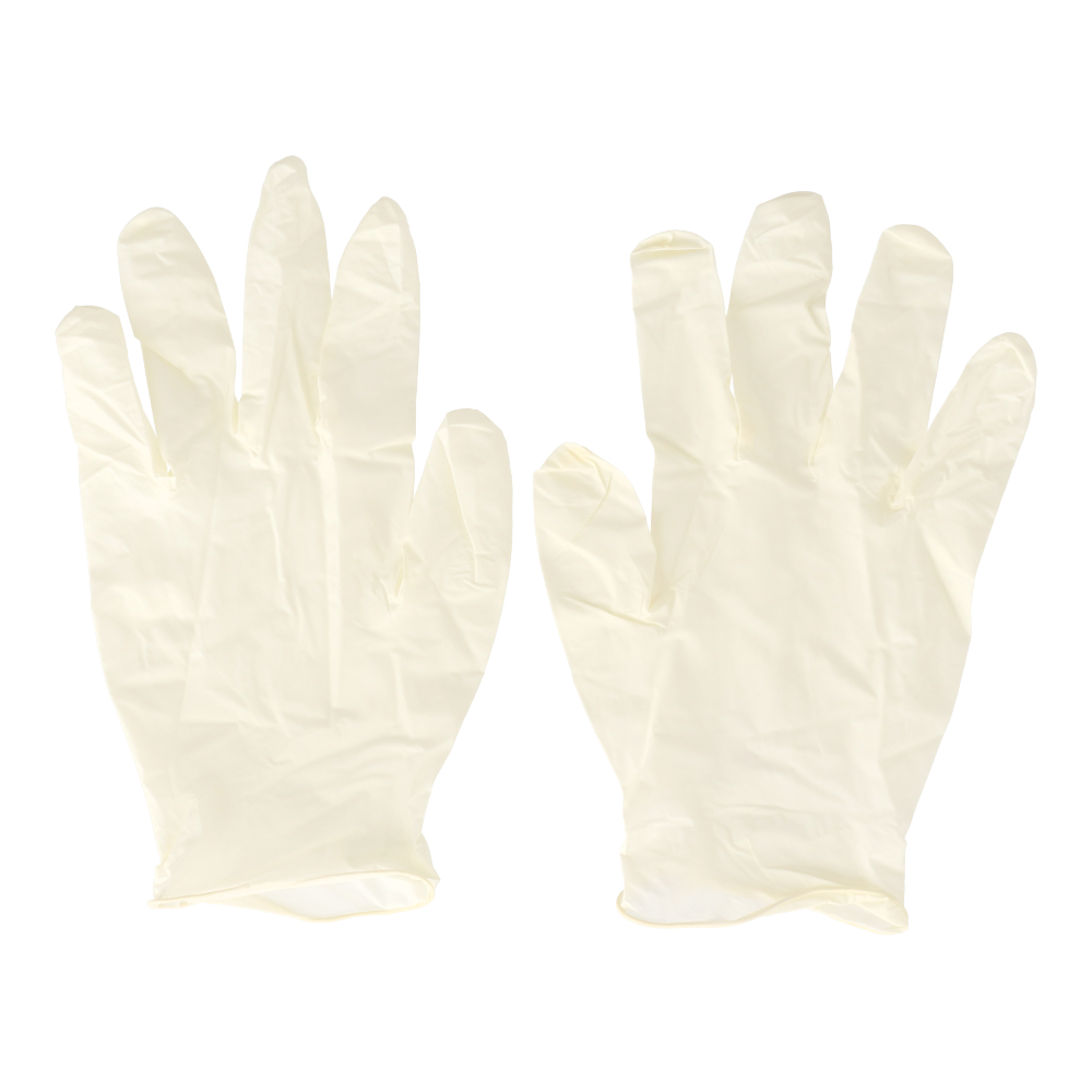 LIFELEX　天然ゴム手袋Ｌ　１００枚入り　ＷＨパウダー無し　食品対応 L