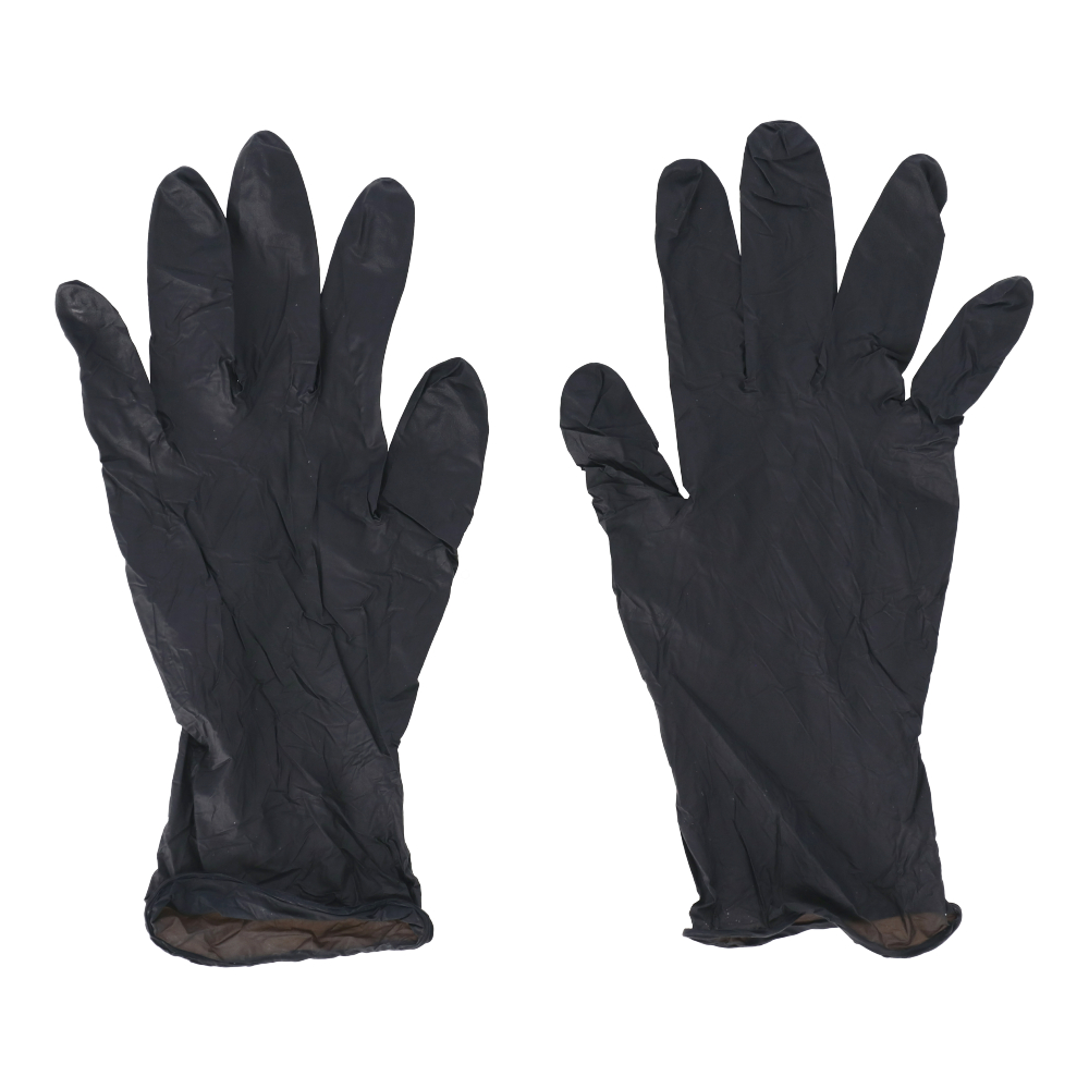 LIFELEX　ニトリル手袋Ｓ　１００枚入りＢＫ　ＢＫ　パウダー無し　食品対応 ブラック S