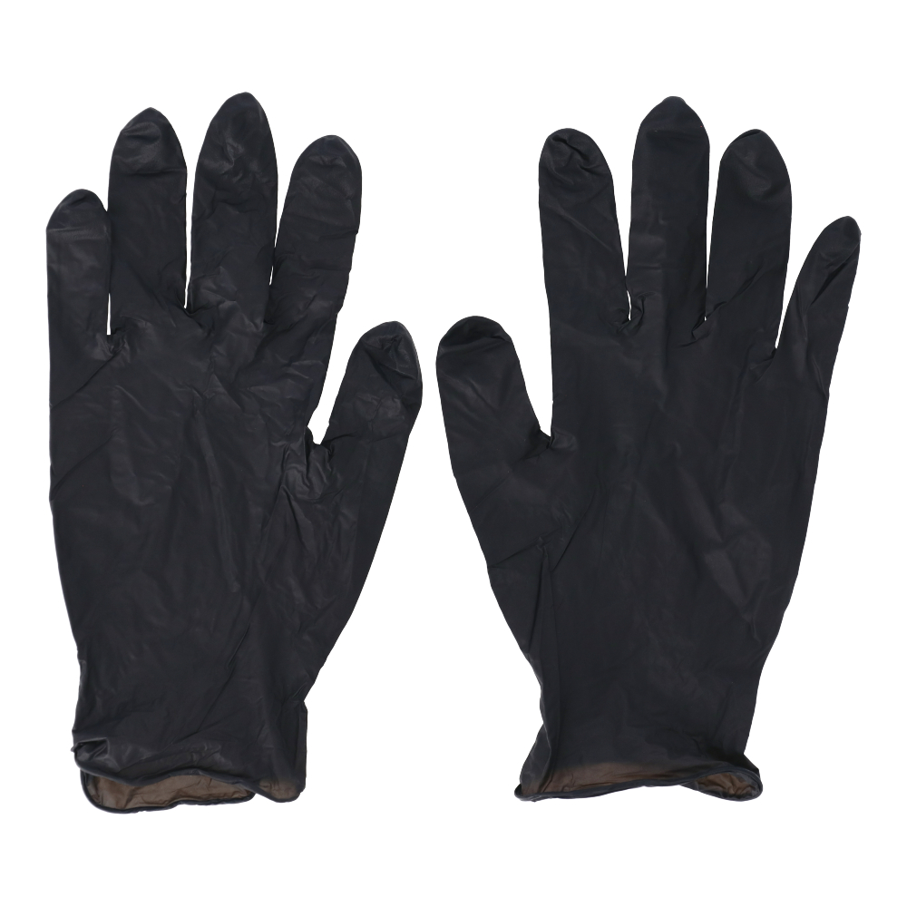 LIFELEX　ニトリル手袋Ｍ　１００枚入りＢＫ　ＢＫ　パウダー無し　食品対応 ブラック M