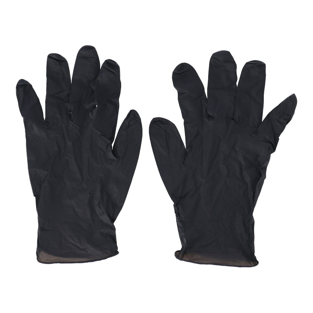 LIFELEX　ニトリル手袋Ｌ　１００枚入りＢＫ　ＢＫ　パウダー無し　食品対応 ブラック L