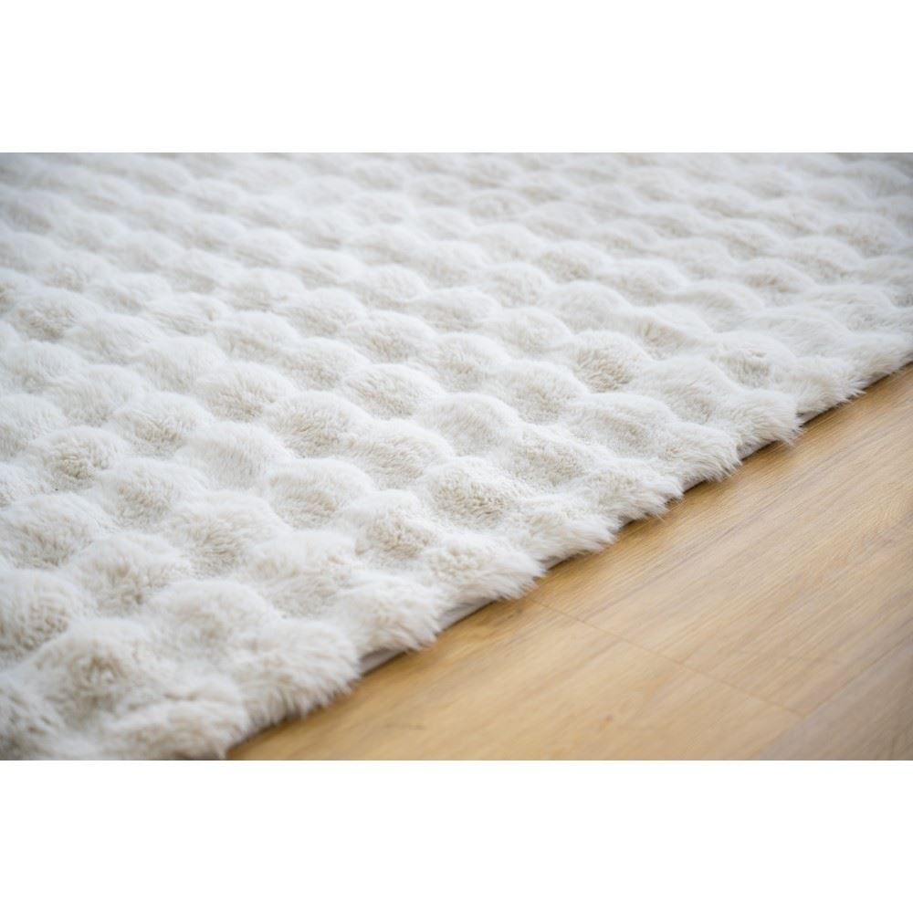 LIFELEX　もこもこラビットファータッチラグ　２００×２４０ｃｍ　グレージュ 200×240cm