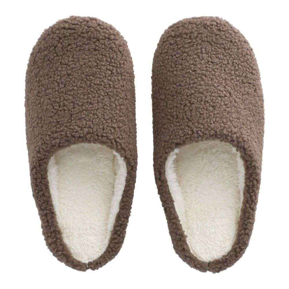 LIFELEX　ルームシューズ　シープボア　ブラウン　Ｌ ブラウン　Ｌ