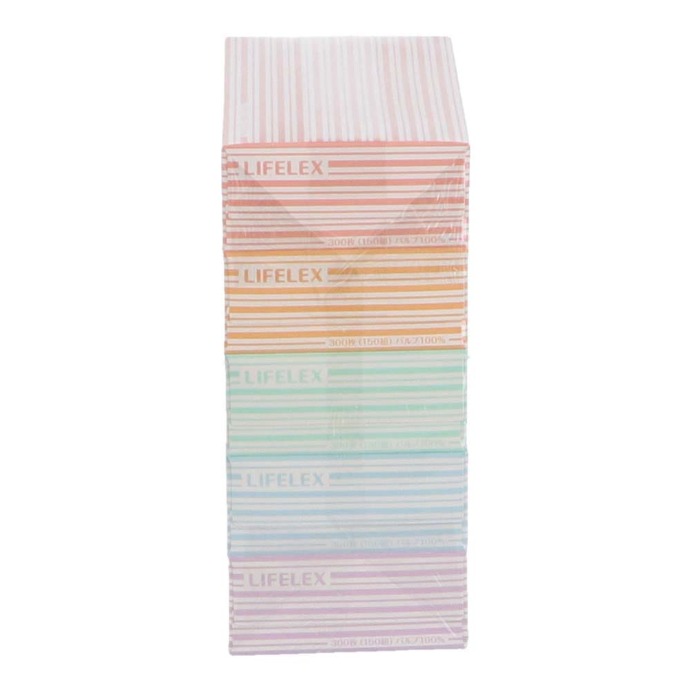 LIFELEX ボックスティッシュ１５０組×５箱 150組×5箱