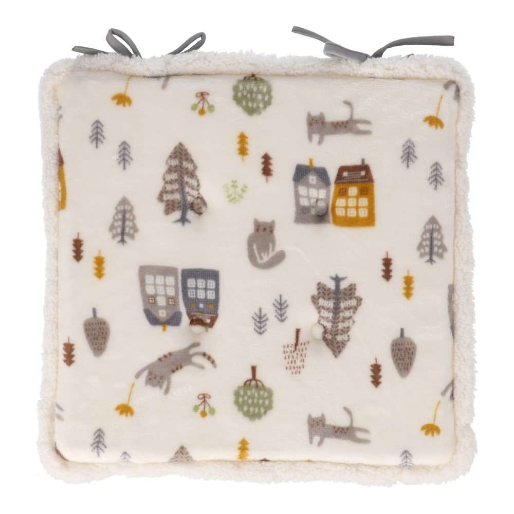 LIFELEX シートクッション ネコ40×40 IVO ネコ