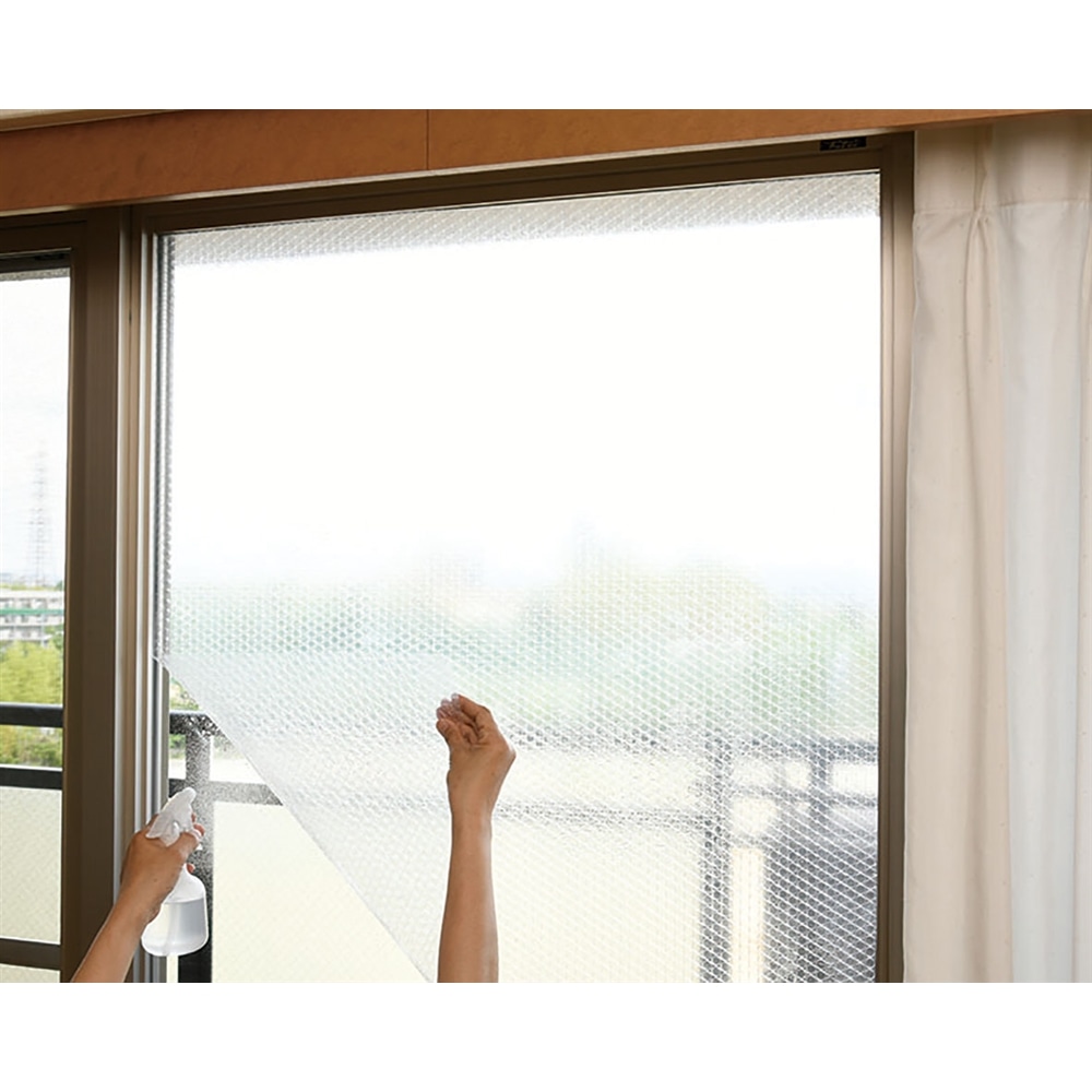 コーナン オリジナル LIFELEX(ライフレックス) 窓用断熱シート 水貼1P 約H900×W1800 透明(透明 水貼1P) 塗料・接着
