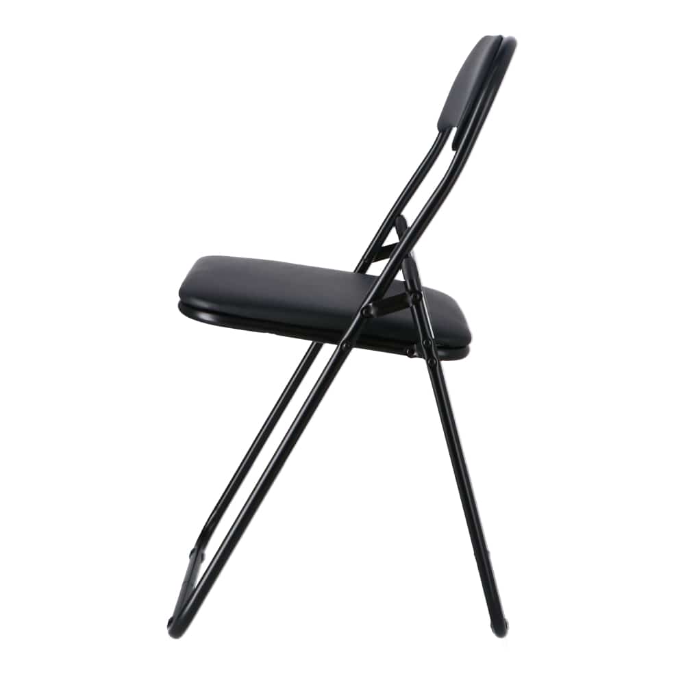 LIFELEX パイプチェアα　ブラック／ブラック　×６個セット ×６個セット