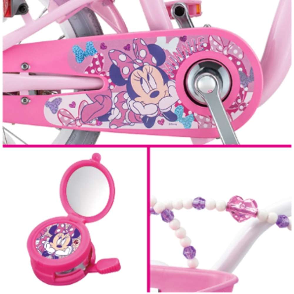 １６インチ　ミニーマウス ポルカドットS１６　ジュニアサイクル　　ピンク 16インチ