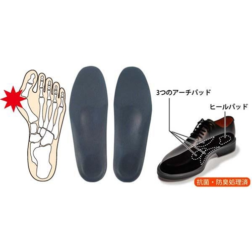 インソールプロ(靴用中敷き) 外反母趾対策 メンズ・男性用 M(25～25.5cm)