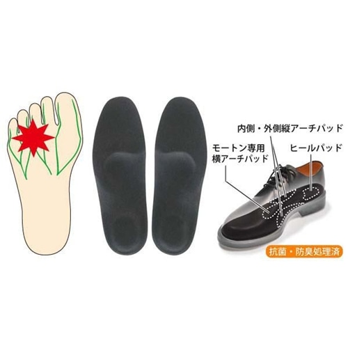 インソールプロ(靴用中敷き) モートン病対策 メンズ・男性用 M(25～25.5cm)