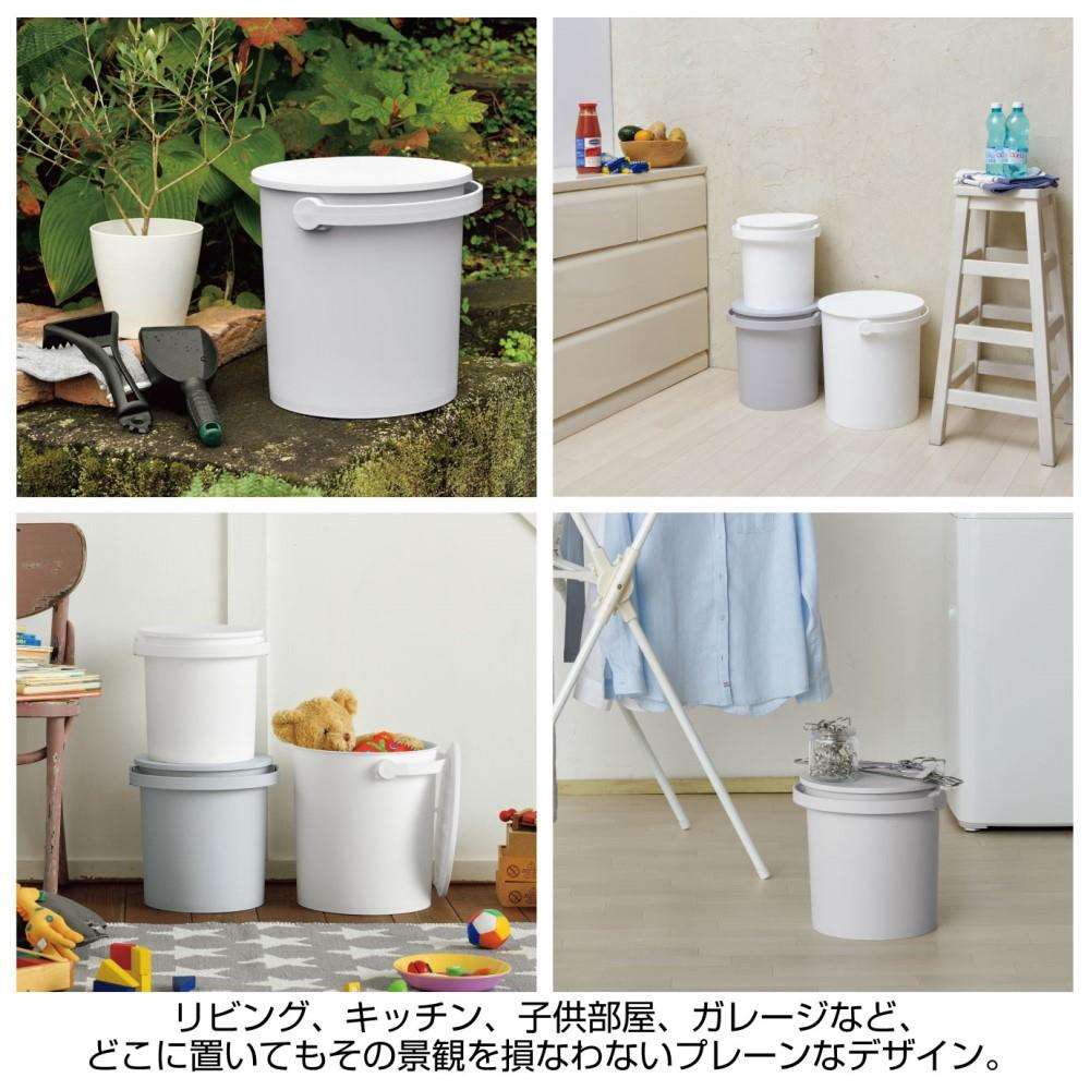 LIFELEX　座れる収納バスケット　１５Ｌ　ライトグレー １５Ｌライトグレー