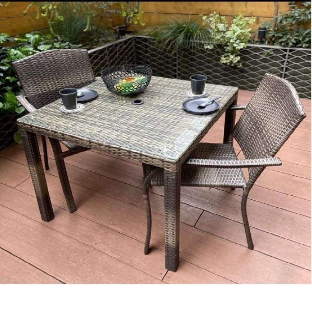 杉田エース　サハラ・ダイニング・４人掛けガラス天板付　660126　（組立品）