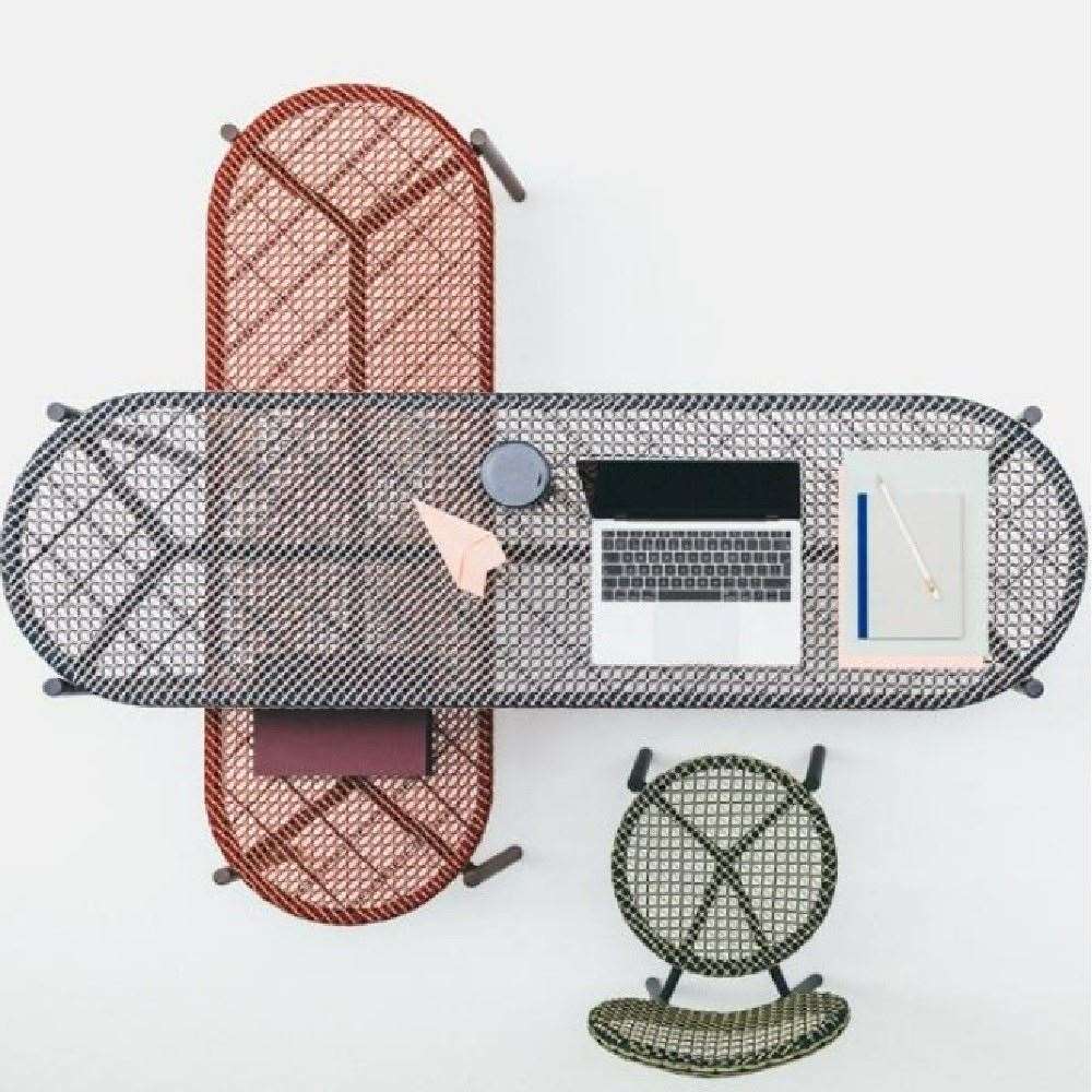 杉田エース　ＷＡ－ベンチ／テーブル　ロング　レッド　660180　（組立品） レッド