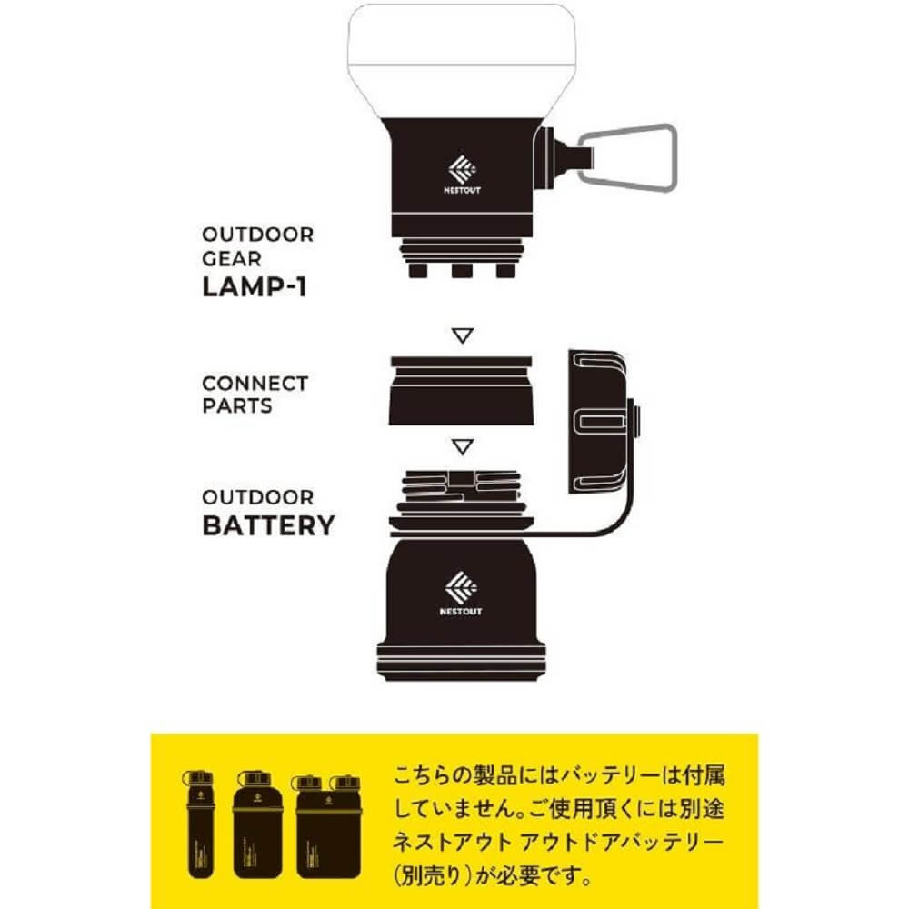 NESTOUT LEDランタン LAMP-1（MAX350lm） DE-NEST-GLP01BE DE-NEST-GLP01BE