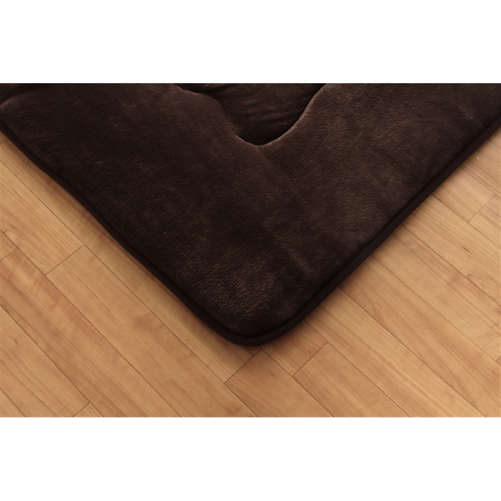 イケヒコ・コーポレーション(IKEHIKO)　ラグ こたつ敷き布団 正方形 幅広ラグ ブラウン 約220×220cm　「大判ドーク 敷」 正方形