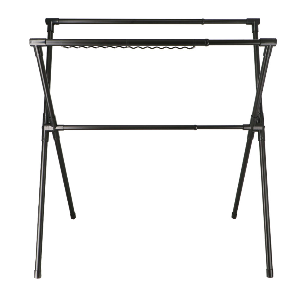 LIFELEX　伸縮室内Ｘ型物干しブラック　ＷＥＨ２１－００２４ ブラック