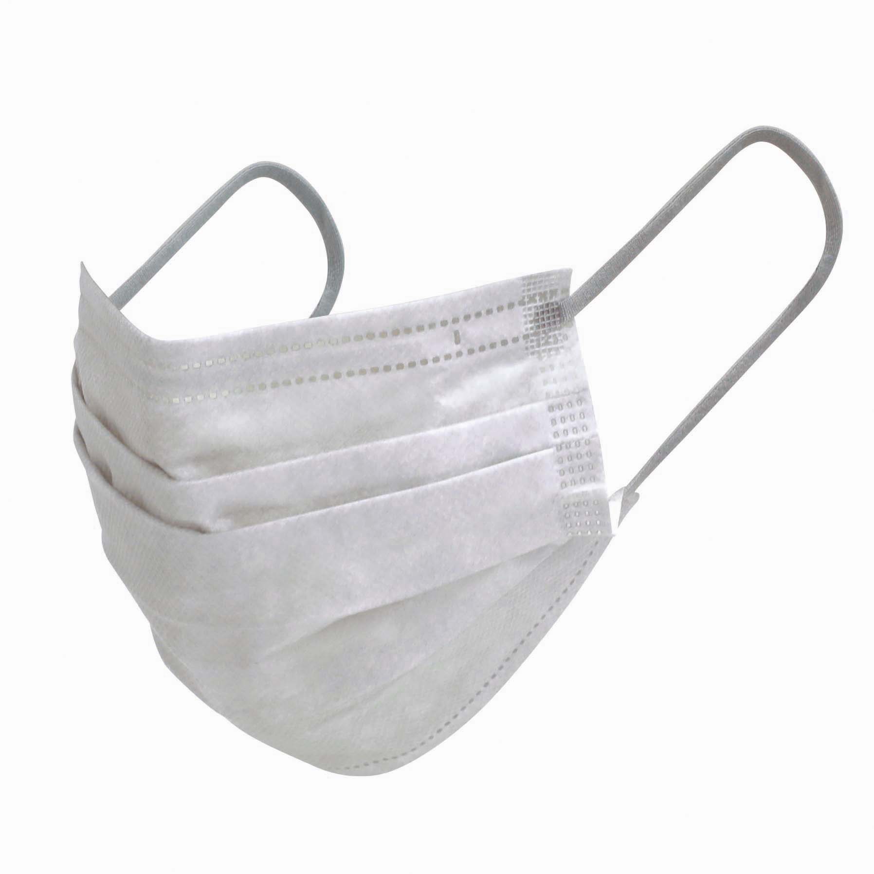 LIFELEX　プリーツカラーマスク　グレー　ふつう　３０枚入り グレー