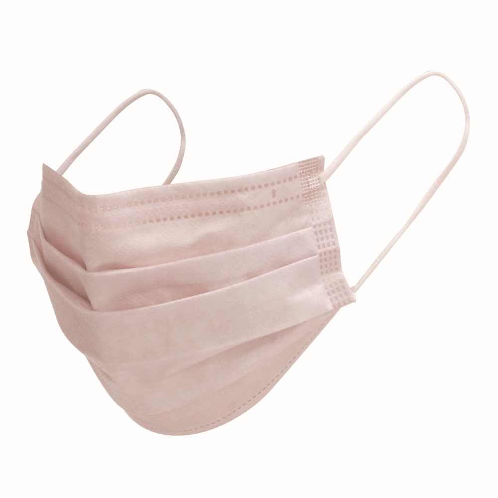 LIFELEX　プリーツカラーマスク　ピンク　ふつう　３０枚入り ピンク